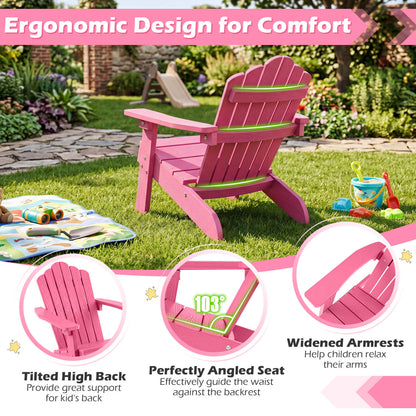 Set of 2 Children's Adirondack Chairs, Outdoor, Pink Adirondack Chairs at Gallery Canada