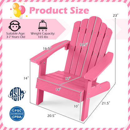 Set of 2 Children's Adirondack Chairs, Outdoor, Pink Adirondack Chairs at Gallery Canada
