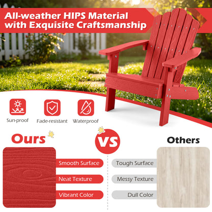 Set of 2 Kids Adirondack Chairs, Outdoor, High Backrest, Red Adirondack Chairs at Gallery Canada