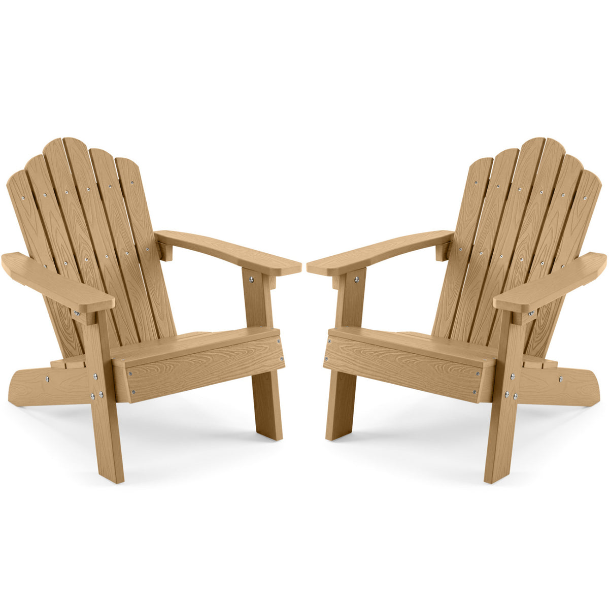 Set of 2 Kids Adirondack Chairs, Outdoor, Brown Adirondack Chairs Brown at Gallery Canada