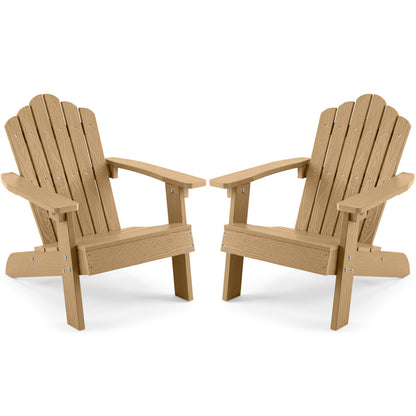 Set of 2 Kids Adirondack Chairs, Outdoor, Brown Adirondack Chairs Brown at Gallery Canada