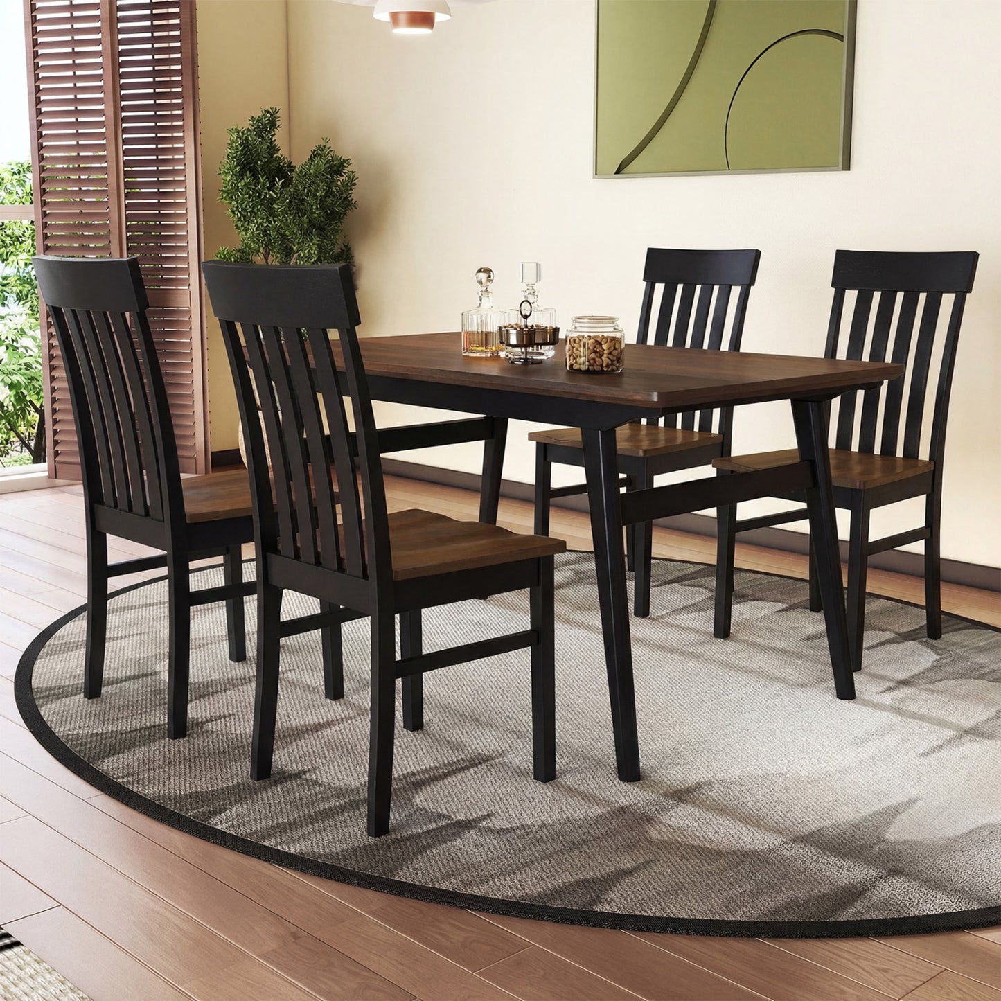 Set of 2 Armless Kitchen Dining Chairs, Black Dining Chairs at Gallery Canada