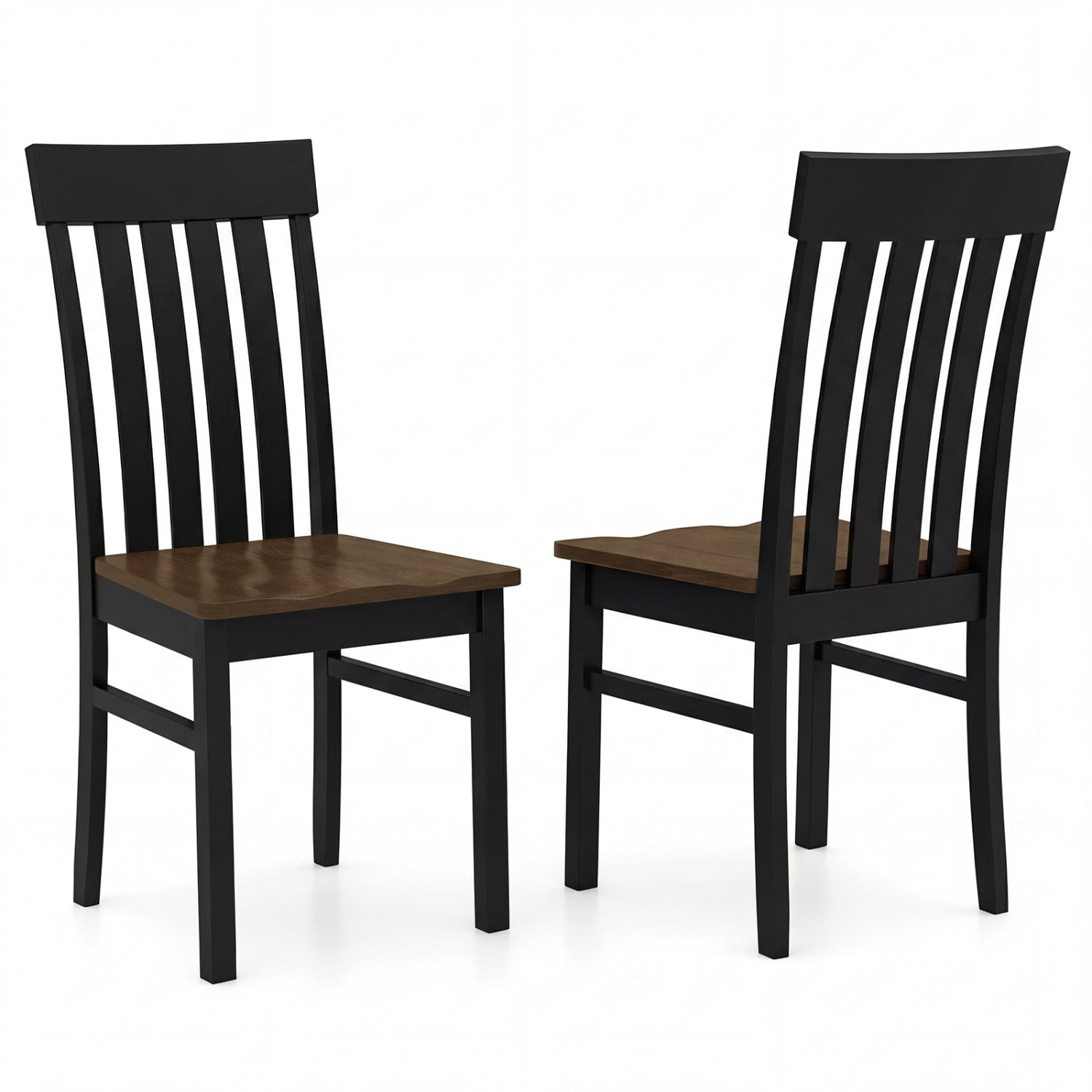 Set of 2 Armless Kitchen Dining Chairs, Black Dining Chairs at Gallery Canada