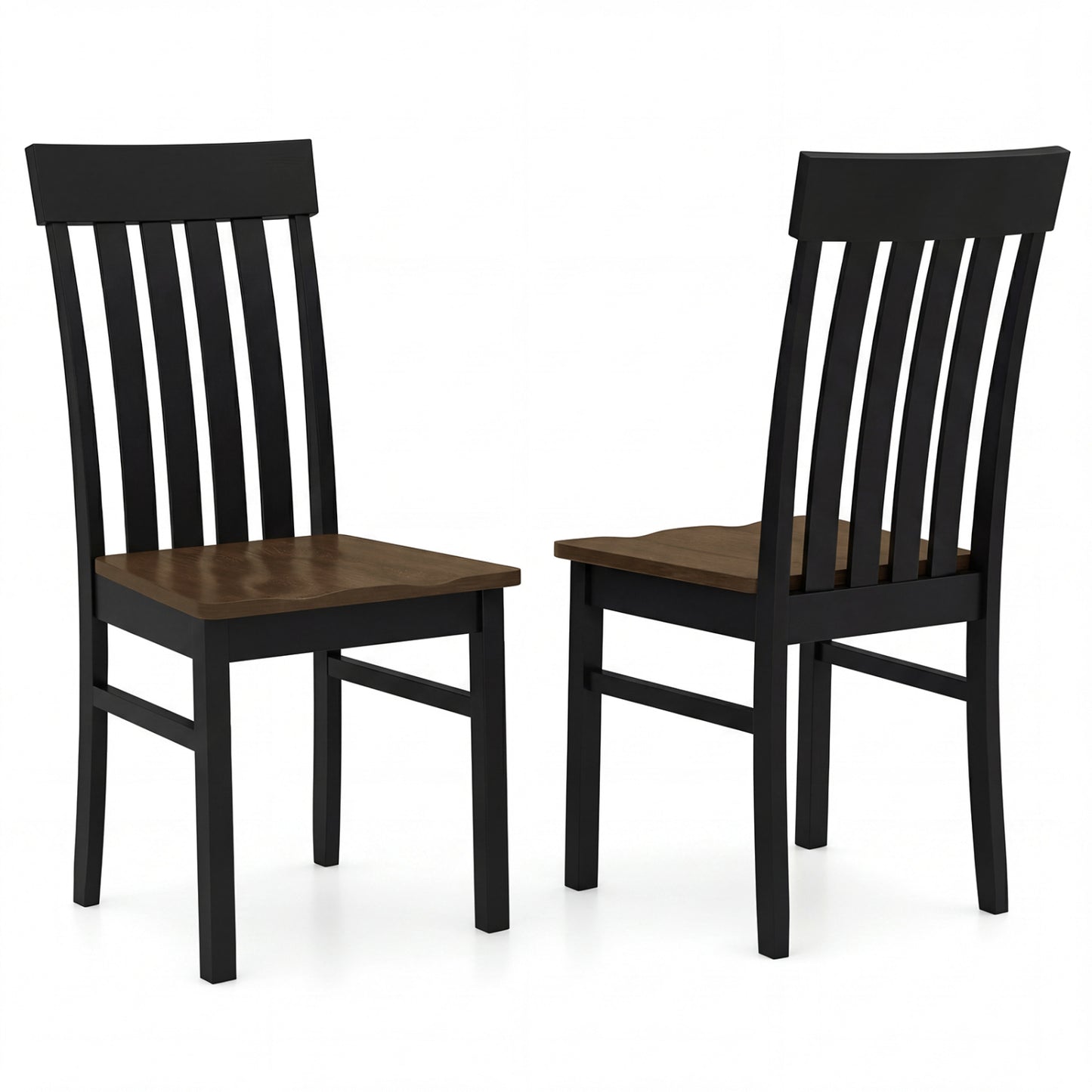 Set of 2 Armless Kitchen Dining Chairs, Black Dining Chairs at Gallery Canada