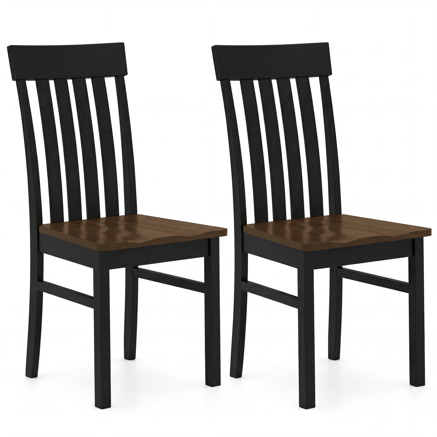 Set of 2 Armless Kitchen Dining Chairs, Black Dining Chairs at Gallery Canada