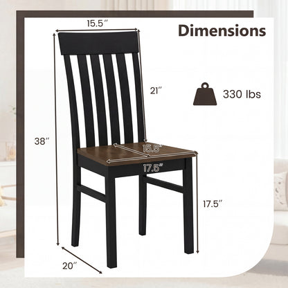 Set of 2 Armless Kitchen Dining Chairs, Black Dining Chairs at Gallery Canada