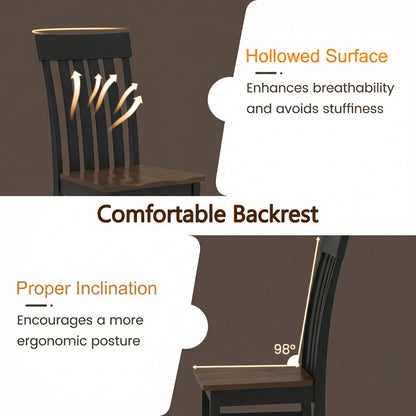 Set of 2 Armless Kitchen Dining Chairs, Black Dining Chairs at Gallery Canada