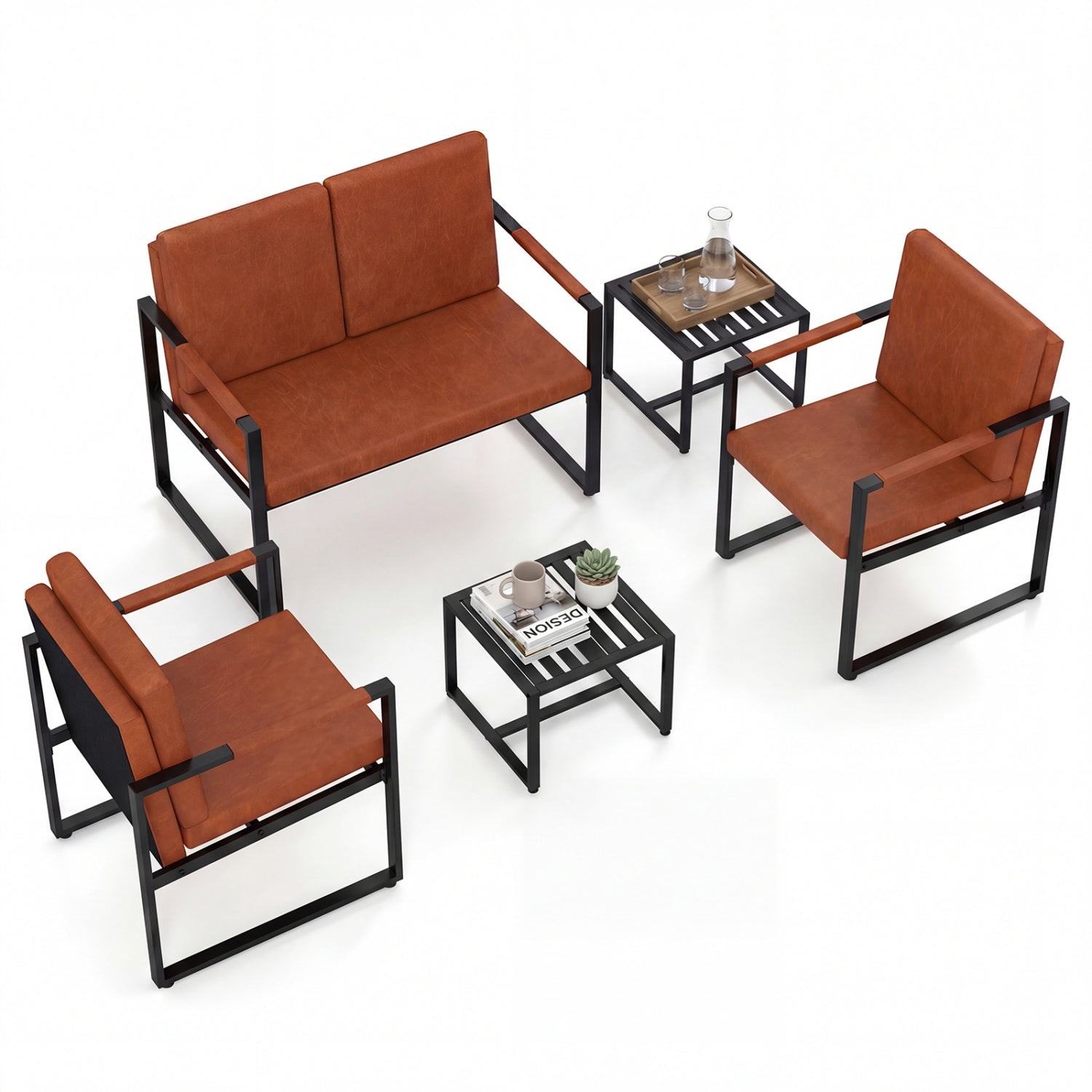 5 Piece Living Room Set, Loveseat, 2 Accent Chairs, Black Sofas & Loveseats at Gallery Canada