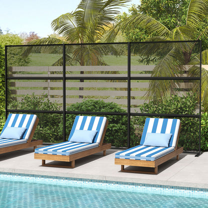 Set of 2 Metal Privacy Screen with Expansion Bolts, Black Room Dividers at Gallery Canada