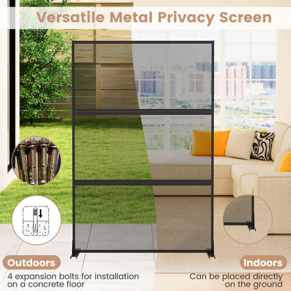 Set of 2 Metal Privacy Screen with Expansion Bolts, Black Room Dividers at Gallery Canada