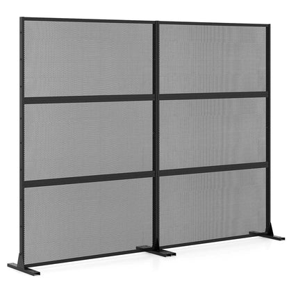 Set of 2 Metal Privacy Screen with Expansion Bolts, Black Room Dividers at Gallery Canada