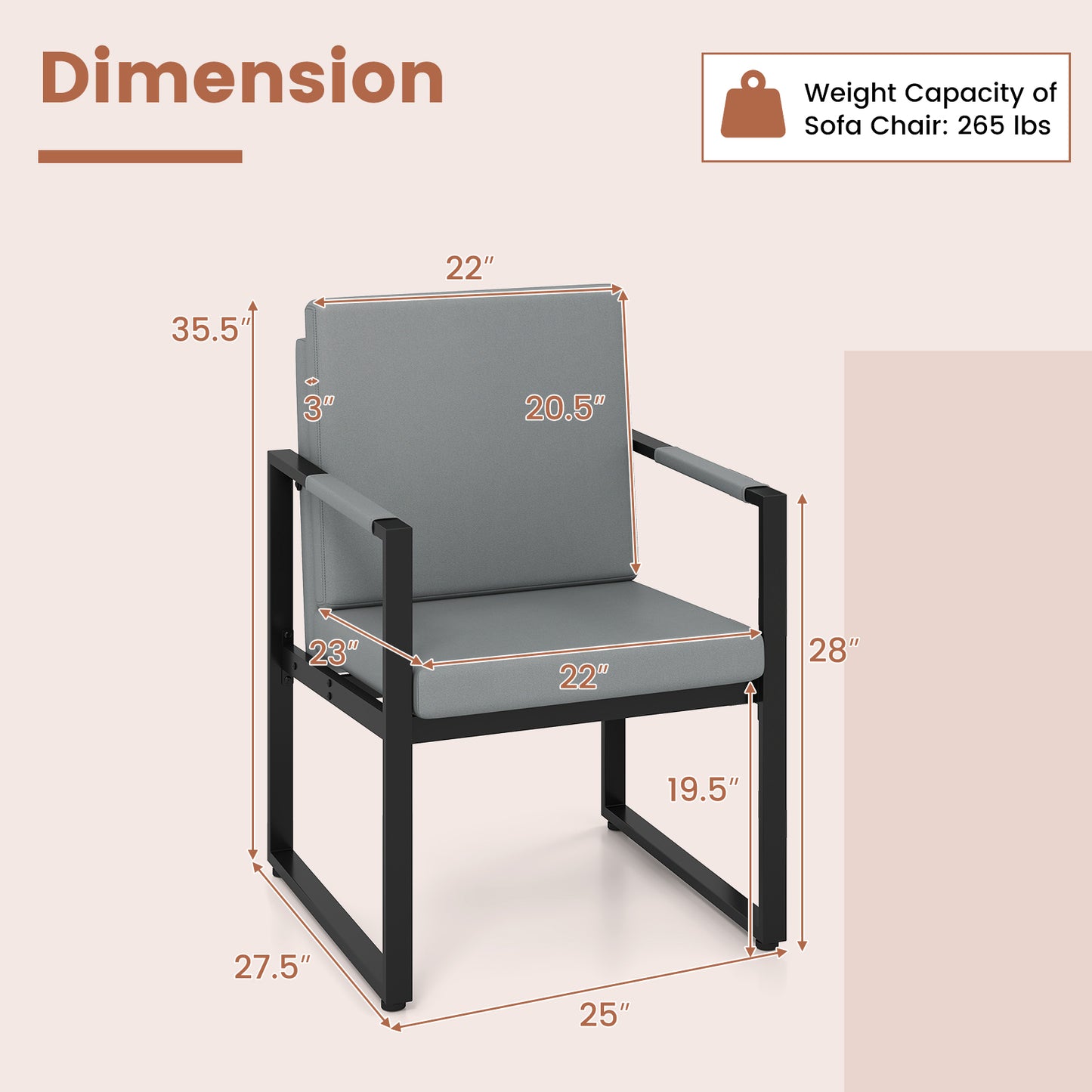 Mid Century Modern Single Sofa Chairs Set, Gray, Black Accent Chairs at Gallery Canada