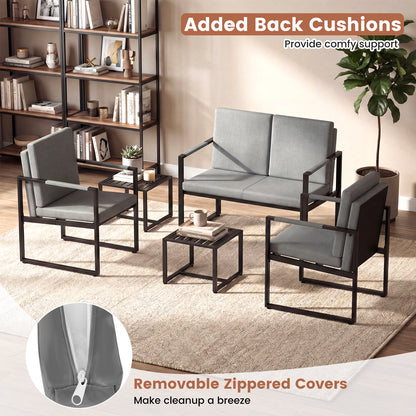 Mid Century Modern Single Sofa Chairs Set, Gray, Black Accent Chairs at Gallery Canada