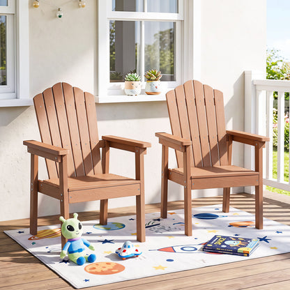 Ensemble de 2 chaises Adirondack d'extérieur, marron