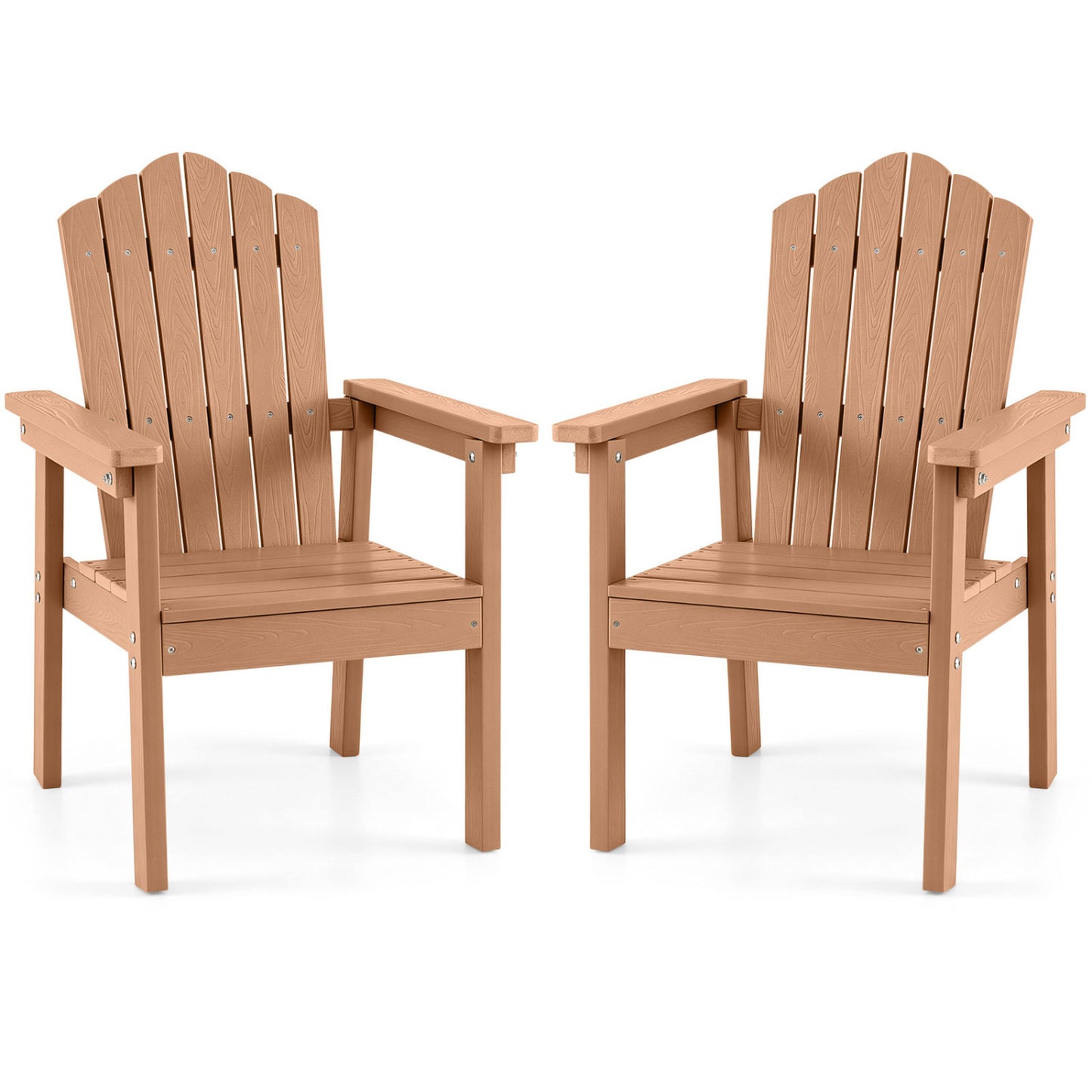 Ensemble de 2 chaises Adirondack d'extérieur, marron