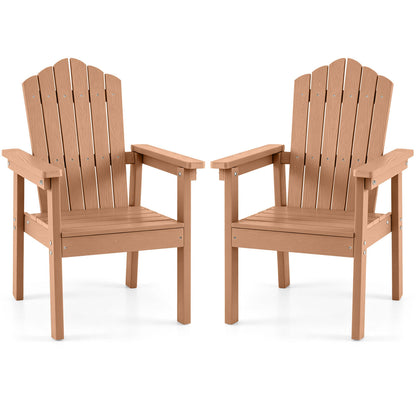 Ensemble de 2 chaises Adirondack d'extérieur, marron