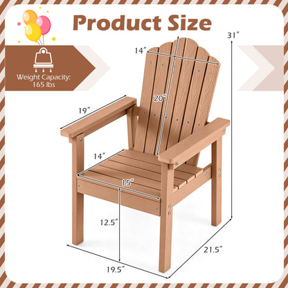 Ensemble de 2 chaises Adirondack d'extérieur, marron