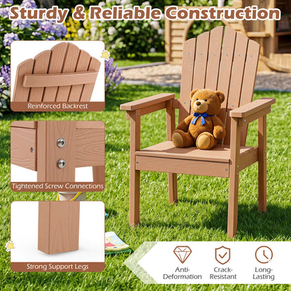 Ensemble de 2 chaises Adirondack d'extérieur, marron