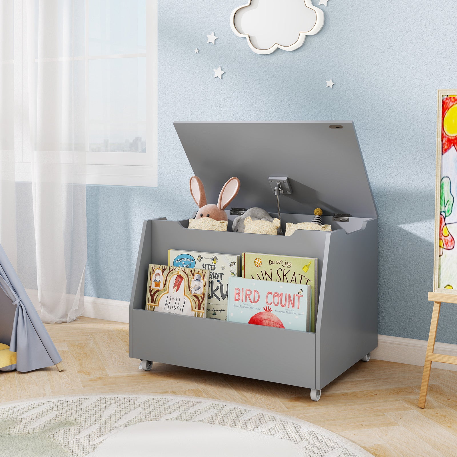 Set of 2 Piece Artificial Tree, Gray Kids Storage at Gallery Canada