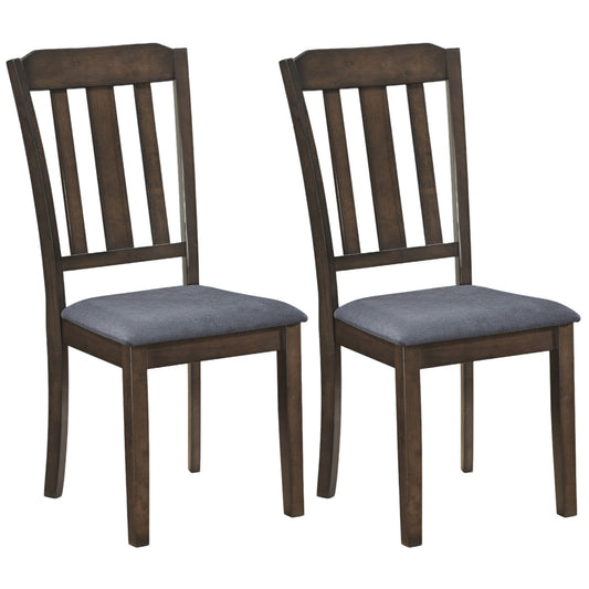 Rubber Wood Dining Chairs, Set of 2, Brown Dining Chairs Brown at Gallery Canada
