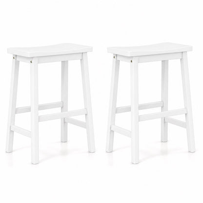 Lot de 2 tabourets de comptoir à siège selles, beige