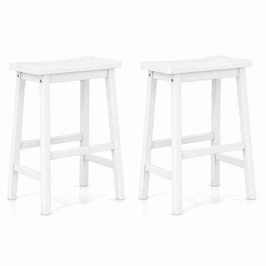 Set Of 2 Saddle-Seat Counter Stools, Beige Bar Stools Beige at Gallery Canada