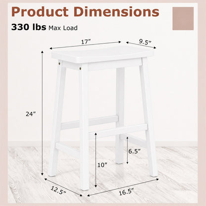 Lot de 2 tabourets de comptoir à siège selles, beige