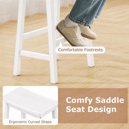 Lot de 2 tabourets de comptoir à siège selles, beige