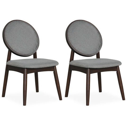 Set Of 2 Upholstered Linen Kitchen Chairs, Gray Dining Chairs Gray at Gallery Canada