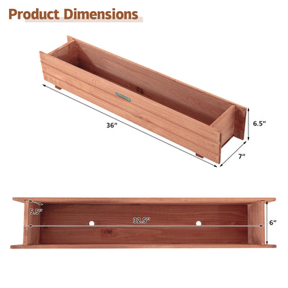 Set Of 2 Wooden Raised Garden Bed, Brown