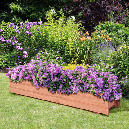 Set Of 2 Wooden Raised Garden Bed, Brown