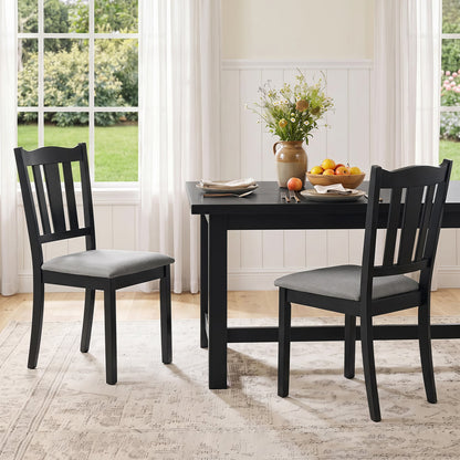 Set of 2 Wooden Dining Chairs, Black Dining Chairs at Gallery Canada