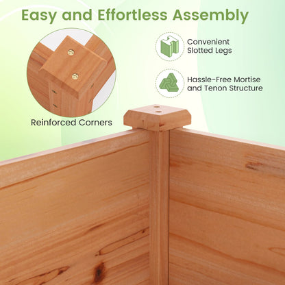 Wooden Vegetable Raised Garden Bed, 2-Pack, Orange