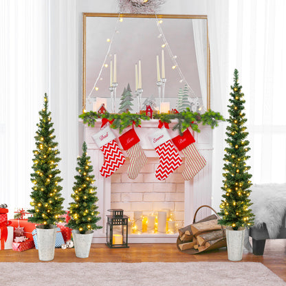 Pre-Lit Artificial Christmas Tree, 3 Set, 230 Warm White LED Lights, Green Christmas Tree at Gallery Canada