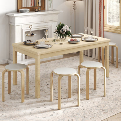 Set of 4 18 Inch Stackable Bentwood Dining Chairs with Round Top, White Kitchen & Dining at Gallery Canada