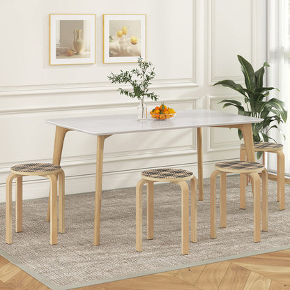Set Of 4 18 Inch Stackable Bentwood Dining Chairs, Yellow Kitchen & Dining at Gallery Canada