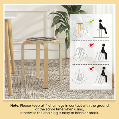 Set Of 4 18 Inch Stackable Bentwood Dining Chairs, Yellow Kitchen & Dining at Gallery Canada