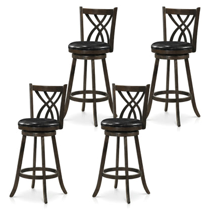 Set Of 4 29" Counter Height Bar Stools, Gray
