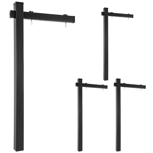 Set Of 4 6 Feet Vinyl UPVC Real Estate Yard Sign Post, Black Outdoor Decor Black at Gallery Canada
