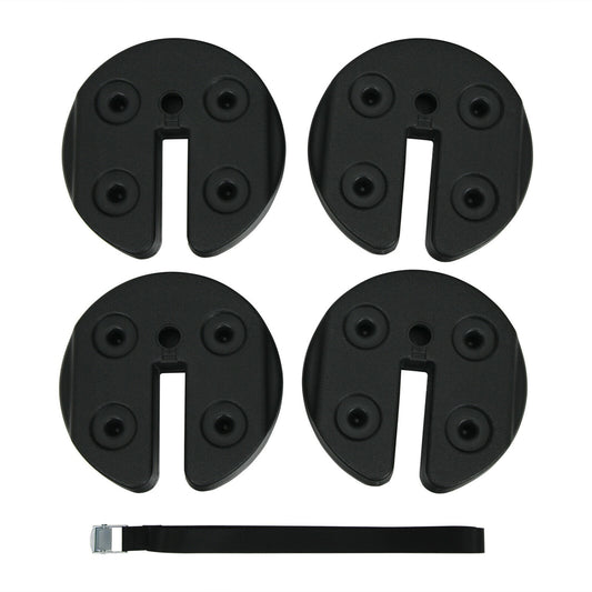 Set Of 4 Canopy Weights 20Lbs Weight Plate Kit, Black Outdoor Umbrella Bases Black at Gallery Canada