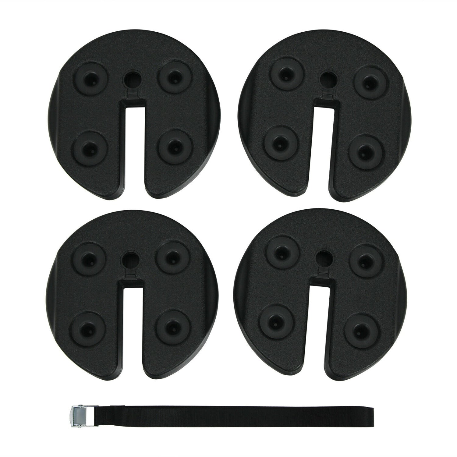 Set Of 4 Canopy Weights 20Lbs Weight Plate Kit, Black Outdoor Umbrella Bases at Gallery Canada