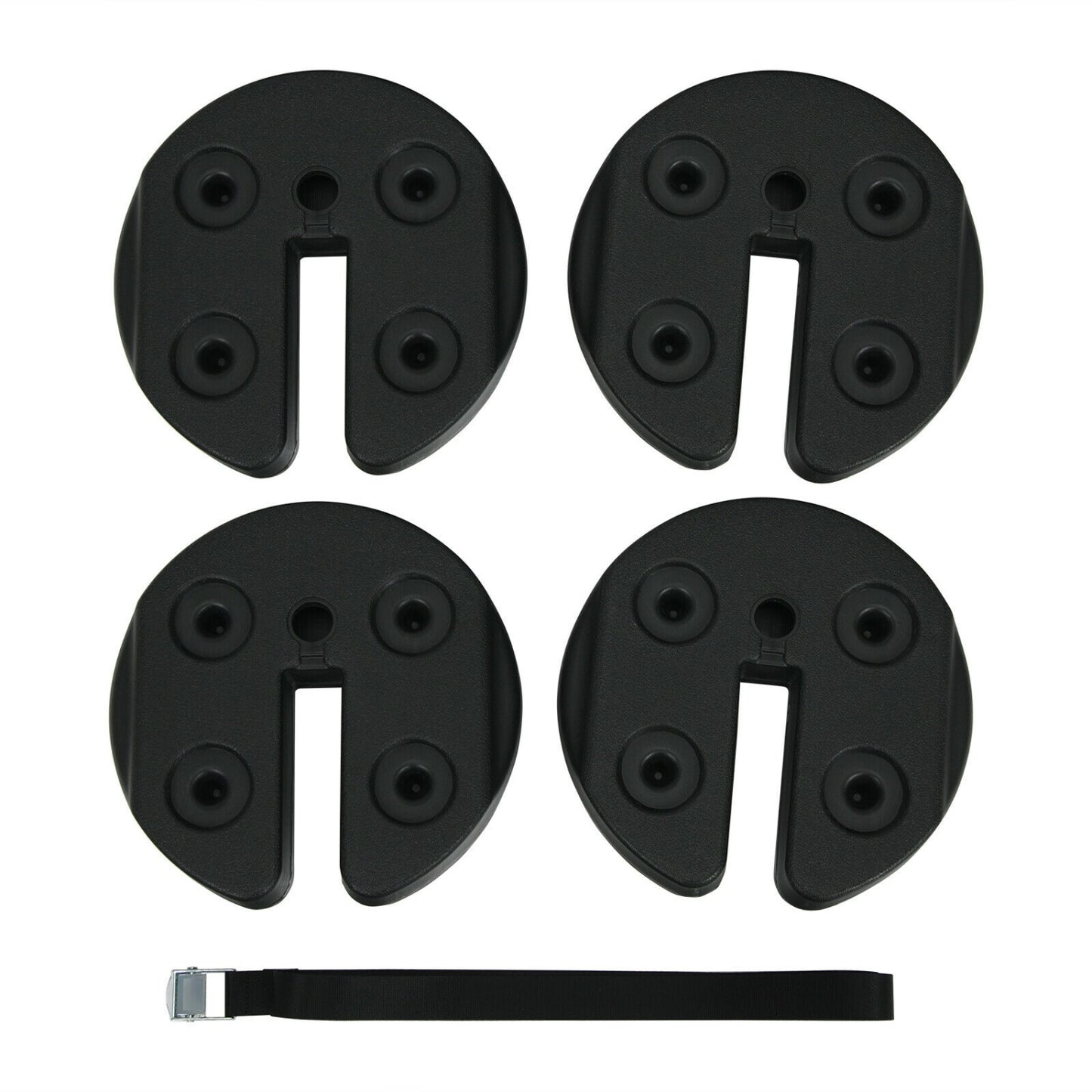 Set Of 4 Canopy Weights 20Lbs Weight Plate Kit, Black Outdoor Umbrella Bases at Gallery Canada