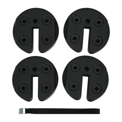 Set Of 4 Canopy Weights 20Lbs Weight Plate Kit, Black Outdoor Umbrella Bases at Gallery Canada