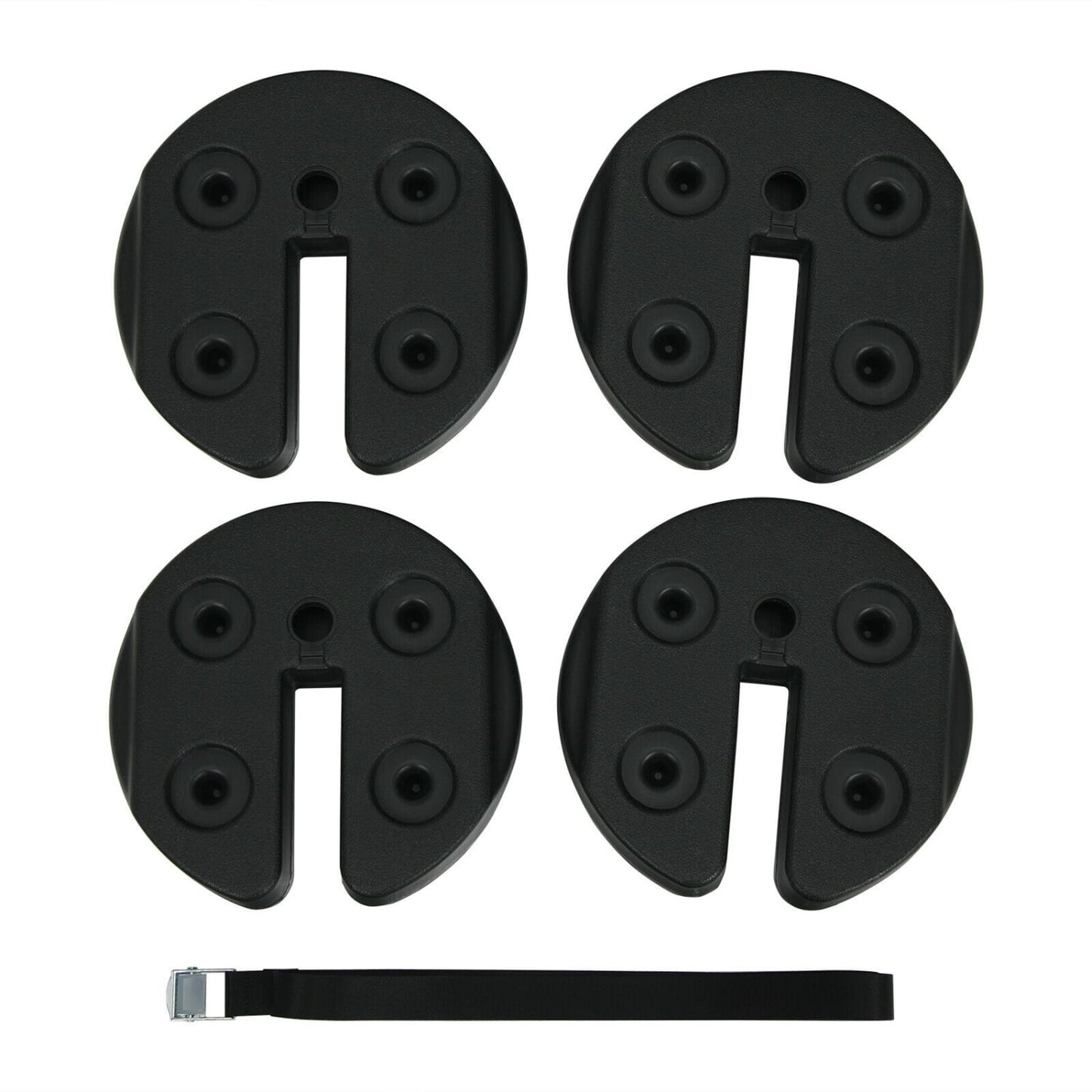 Set Of 4 Canopy Weights 20Lbs Weight Plate Kit, Black