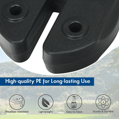 Set Of 4 Canopy Weights 20Lbs Weight Plate Kit, Black Outdoor Umbrella Bases at Gallery Canada