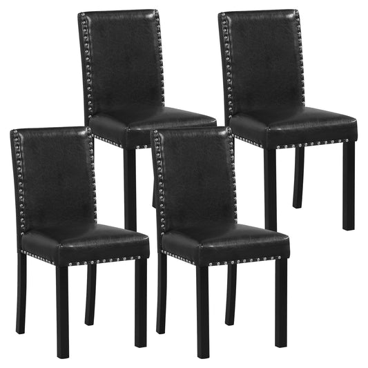 Set of 4 Dining Chairs with Solid Rubber and Wood Legs Dining Chairs Options at Gallery Canada