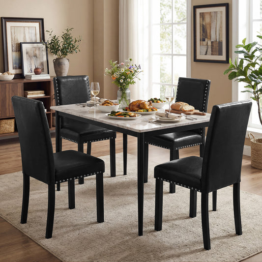 Set of 4 Dining Chairs with Solid Rubber and Wood Legs Dining Chairs Options at Gallery Canada