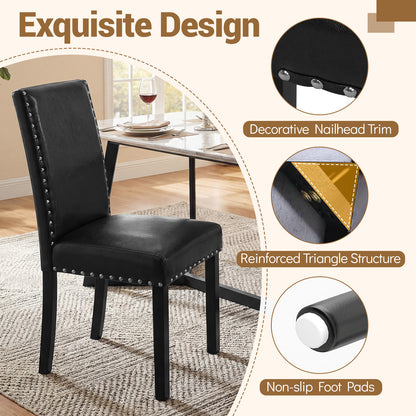 Set of 4 Dining Chairs with Solid Rubber and Wood Legs Dining Chairs at Gallery Canada