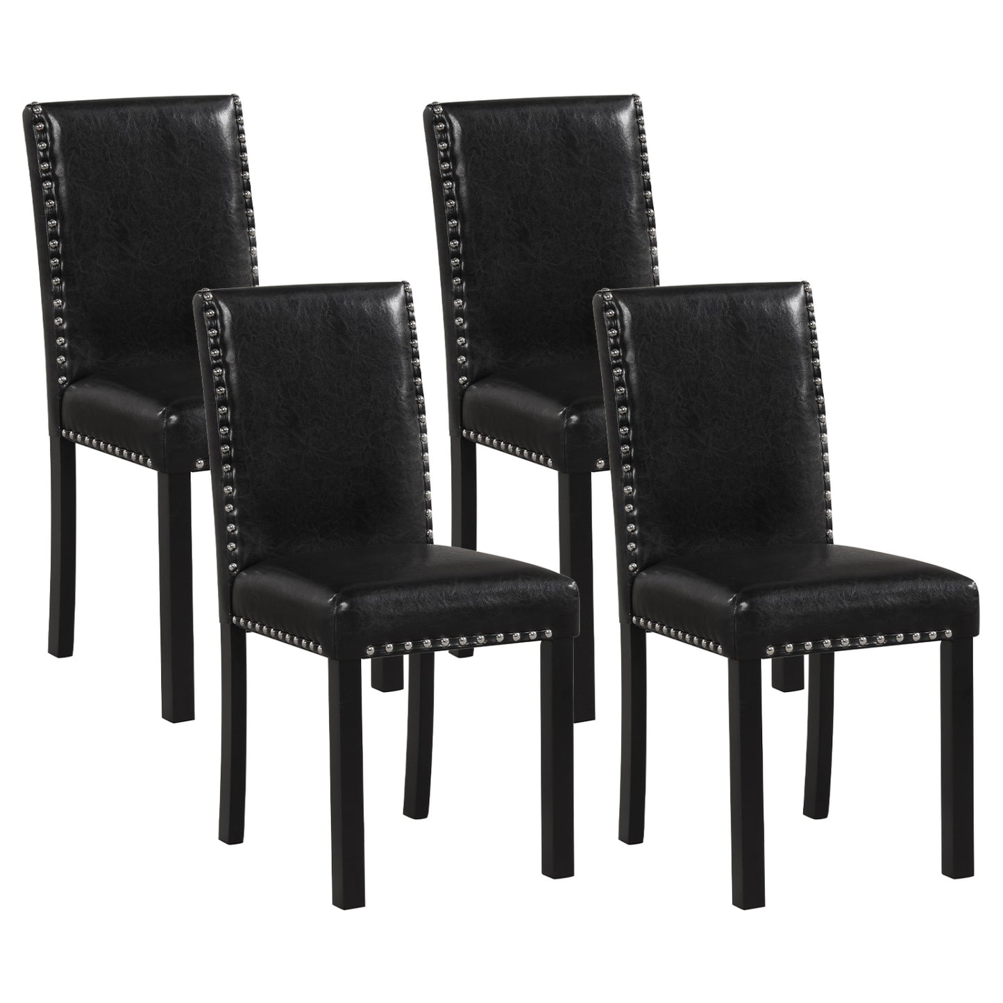 Set of 4 Dining Chairs with Solid Rubber and Wood Legs Dining Chairs at Gallery Canada