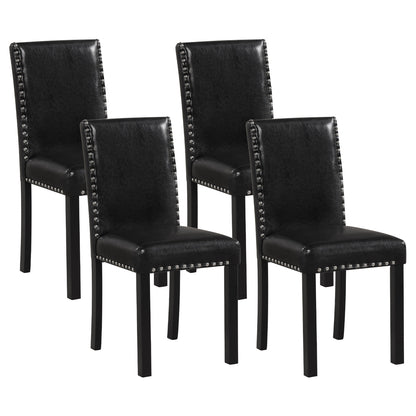 Set of 4 Dining Chairs with Solid Rubber and Wood Legs Dining Chairs at Gallery Canada